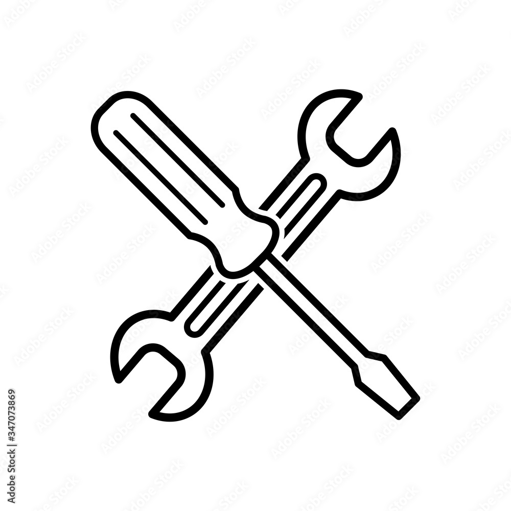 screw driver icon vector design template