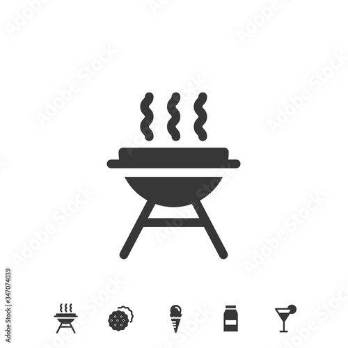 braai stand bbq icon vector illustration for website and graphic design