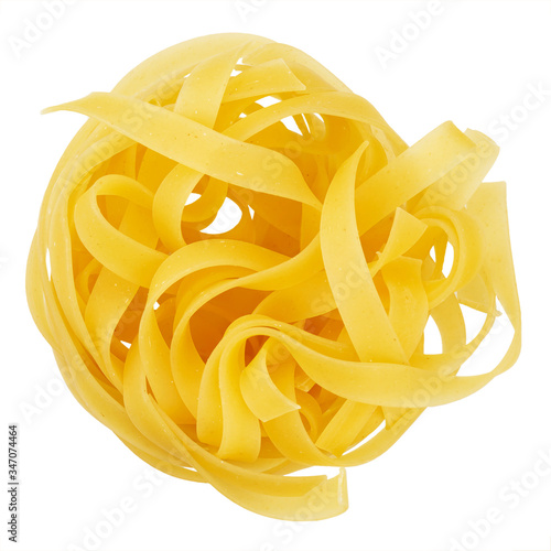 raw pasta nest isolated