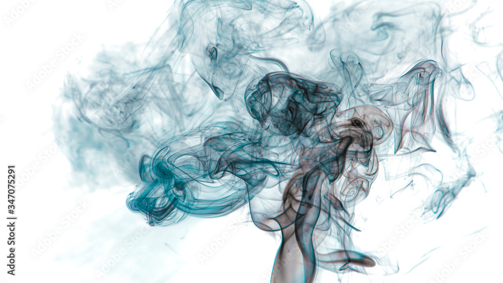 An Abstract image of smoke in white background
