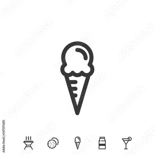 corn ice cream icon vector illustration for website and graphic design