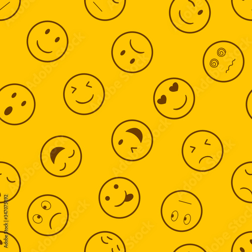 Emotion seamless pattern background.	