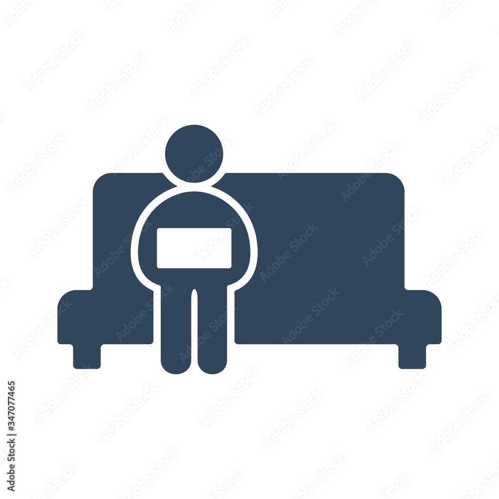 Employee working in office and talking. Flat icon design. Employee working in office and talking. Flat icon design.