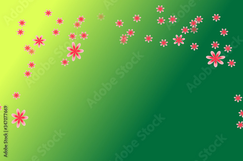 spring blossom on green background
