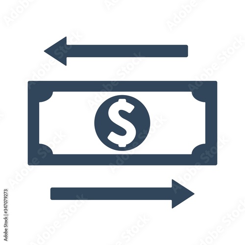 Currency exchange icon. Global money conversion sign. Finance, economy, banking concept.