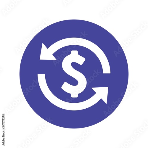 Currency exchange icon. Global money conversion sign. Finance, economy, banking concept.