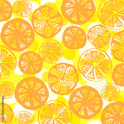 オレンジやレモンなどの柑橘系をイメージした背景素材