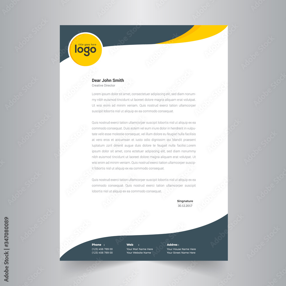 Obraz premium Corporate style Abstract letter head templates for your project design.
