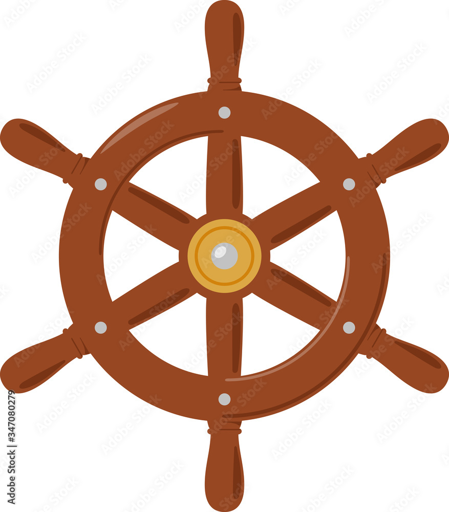 アンティークの操舵輪