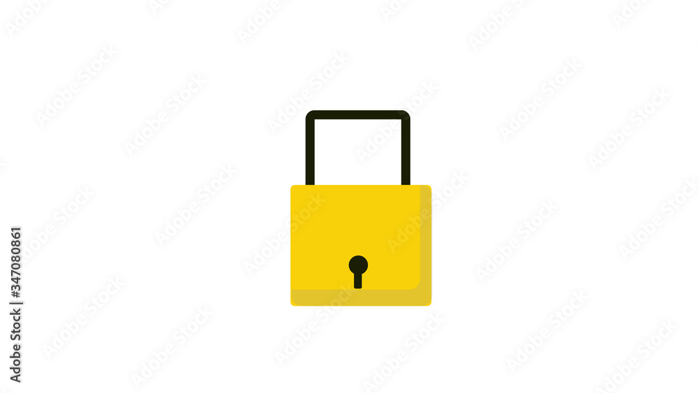 locked lock on white background locked lock on white background