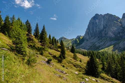 Summer day trekking in the Carnic Alps, Friuli Venezia-Giulia, Italy