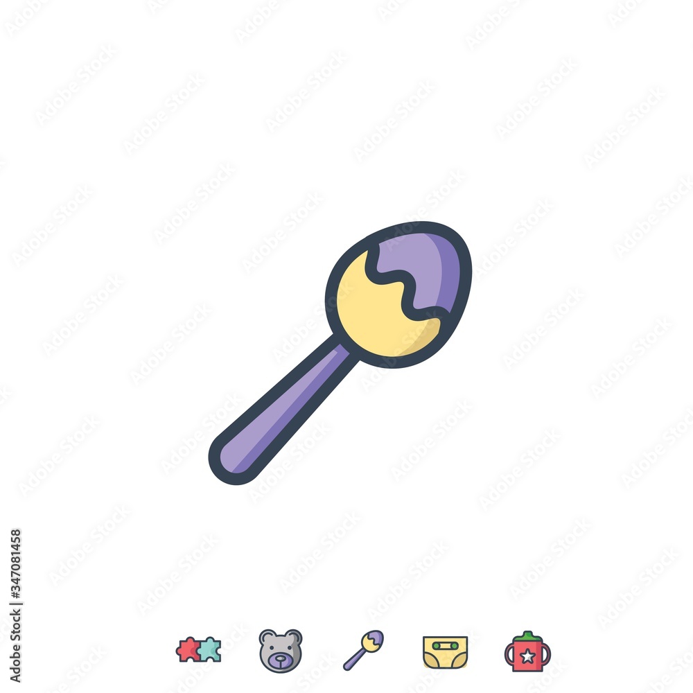 baby spoon icon vector illustration for website and graphic design baby spoon icon vector illustration for website and graphic design