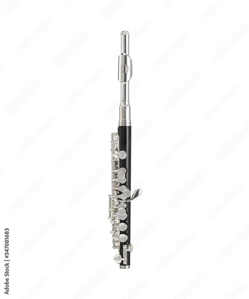 Piccolo, Piccolos, Woodwinds Music Instrument Isolated on White background Piccolo, Piccolos, Woodwinds Music Instrument Isolated on White background
