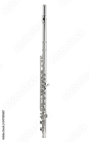 Flute, Flutes, Woodwinds Music Instrument Isolated on White background