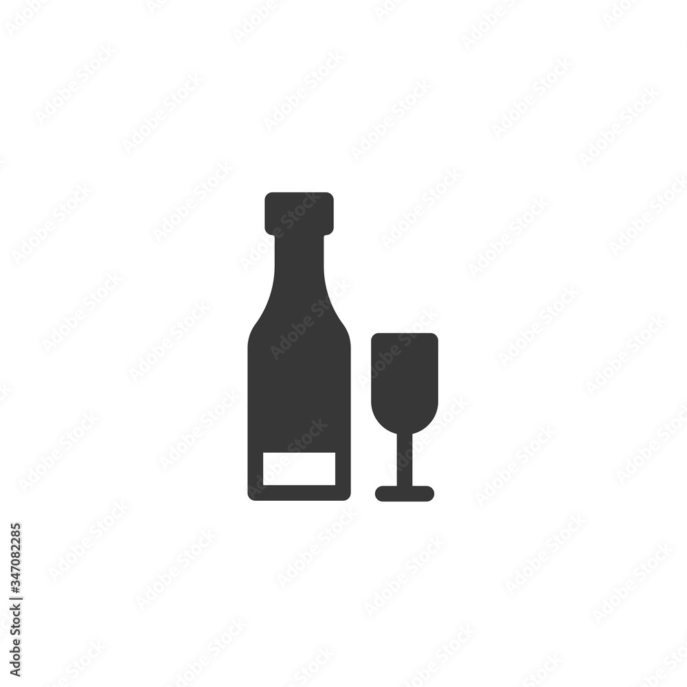 wine bottle and glass icon vector illustration for website and graphic design wine bottle and glass icon vector illustration for website and graphic design