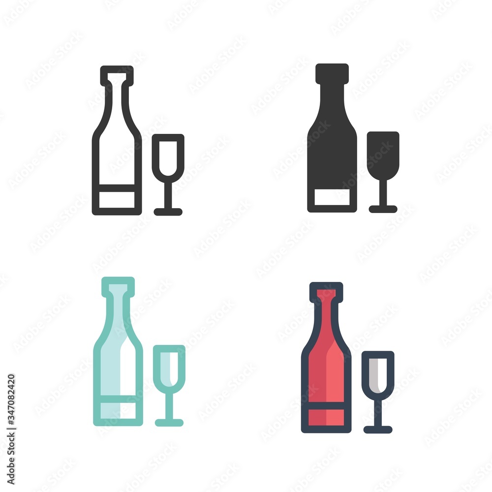 wine bottle and glass icon vector illustration for website and graphic design wine bottle and glass icon vector illustration for website and graphic design