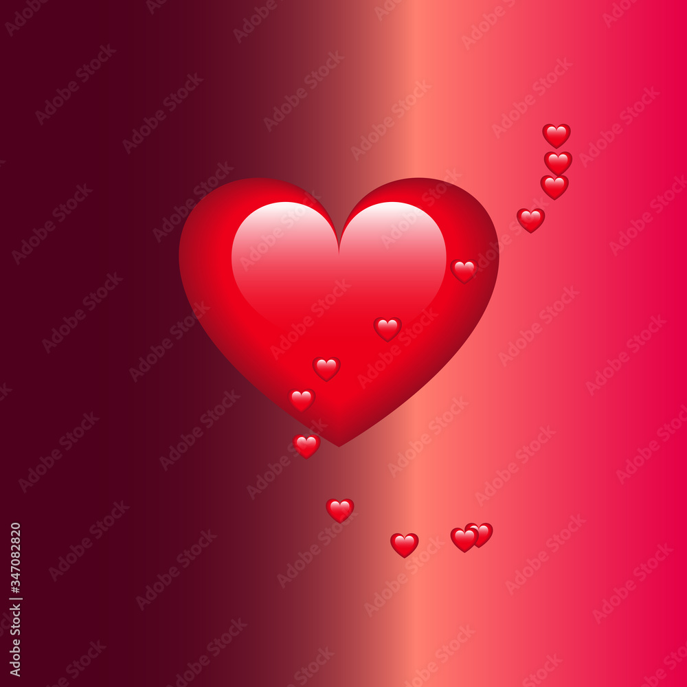 simple shiny hearth card. love concept