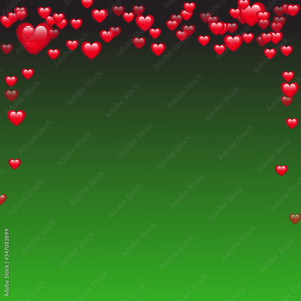 hearts on top of page with green background hearts on top of page with green background