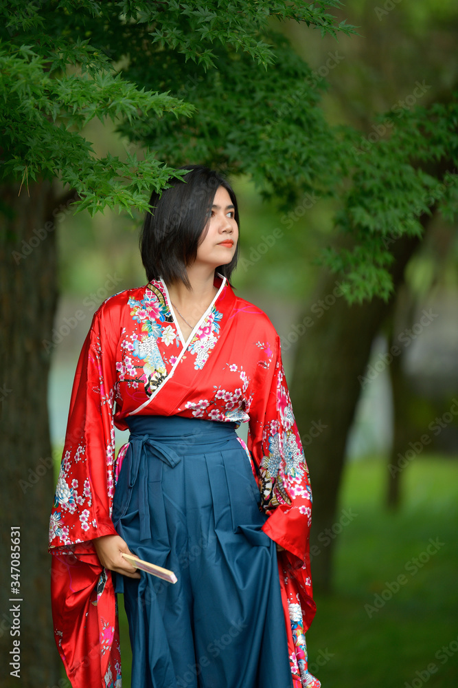 Portrait of girl in Japanese style costume Portrait of girl in Japanese style costume