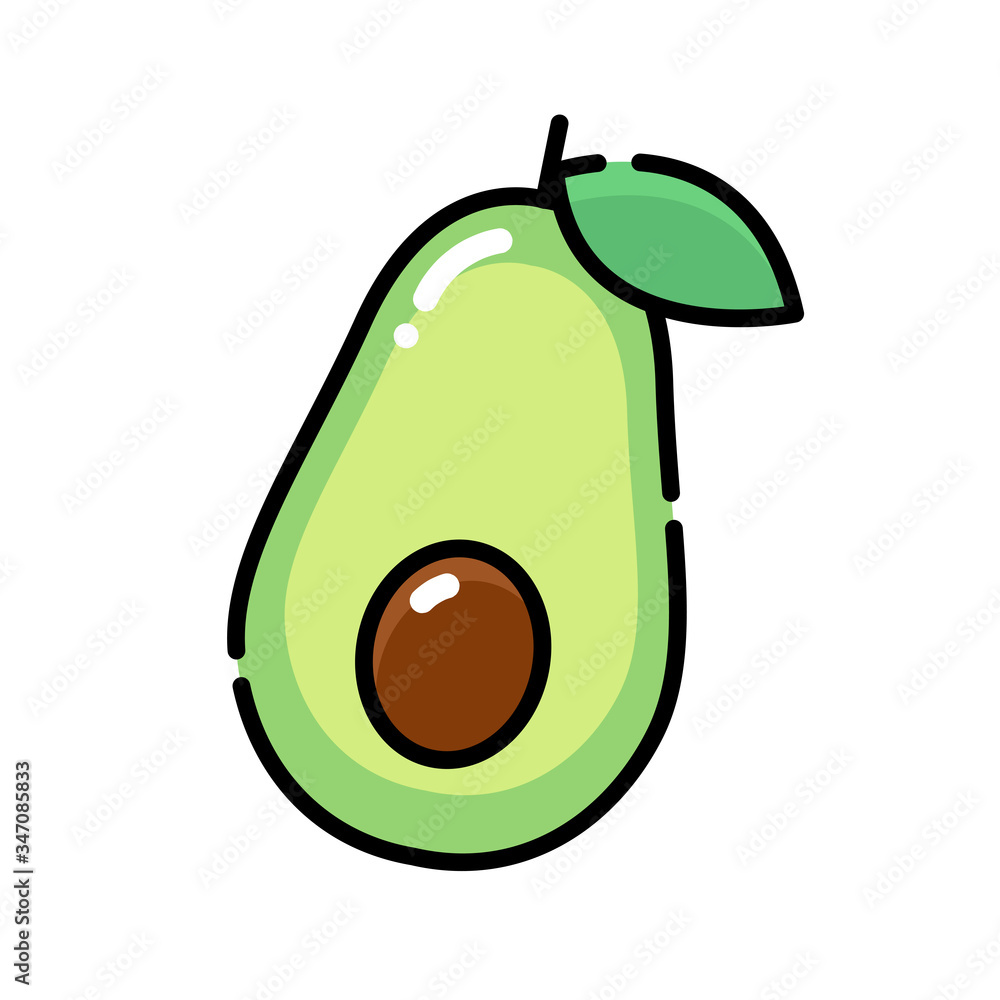Avocado icon, logo vector, flat design Avocado icon, logo vector, flat design