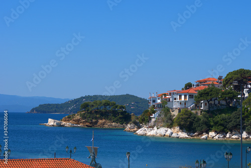  Skiathos Island, Greece. summer 2020, beaches and seascape