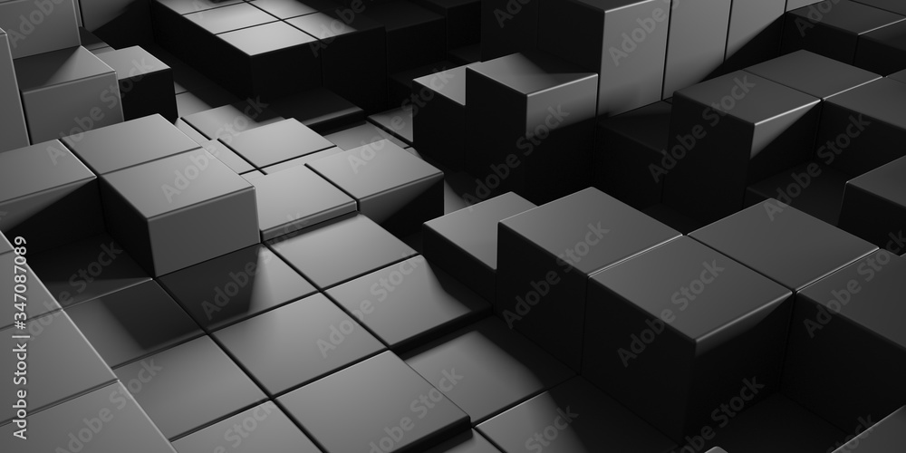 Abstract Dark Cubes Futuristic Design Background Abstract Dark Cubes Futuristic Design Background