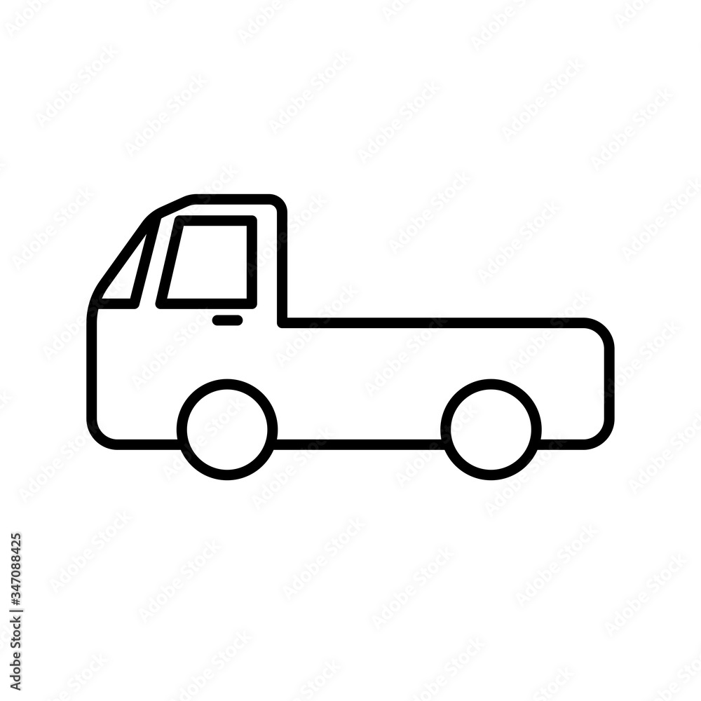 Fototapeta premium Car icon set vector line
