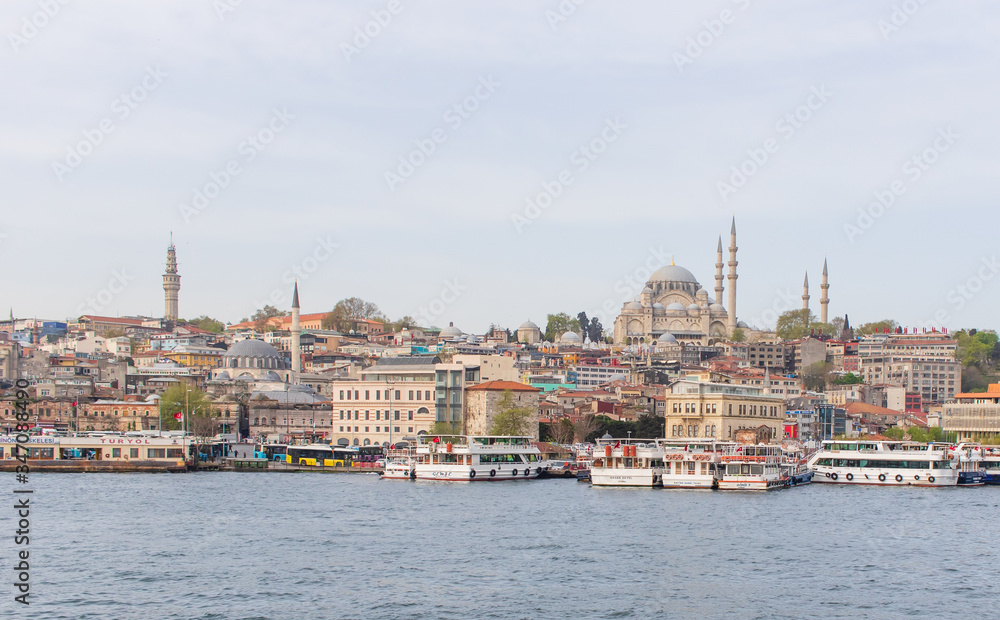 Istanbul, Turkey - home of many Istanbul landmarks, like Hagia Sofia, the Topkapi Palace, the Blue Mosque, the Fatih district is the core of the city. Here in particular the Golden Horn
