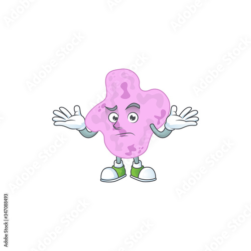 An image of tetracoccus in grinning mascot cartoon style