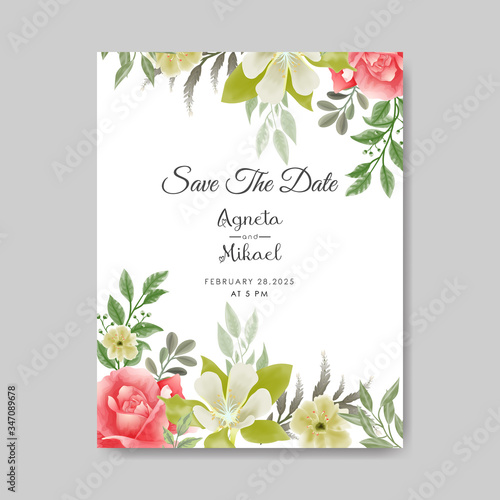 beautiful and elegant wedding invitation template
