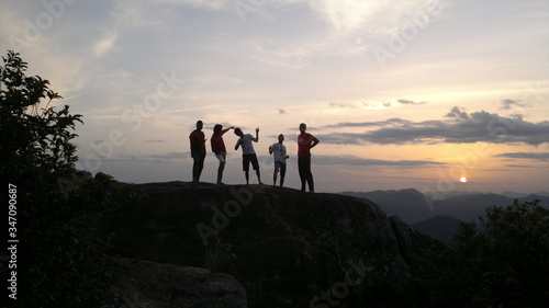Evening at top of mountain