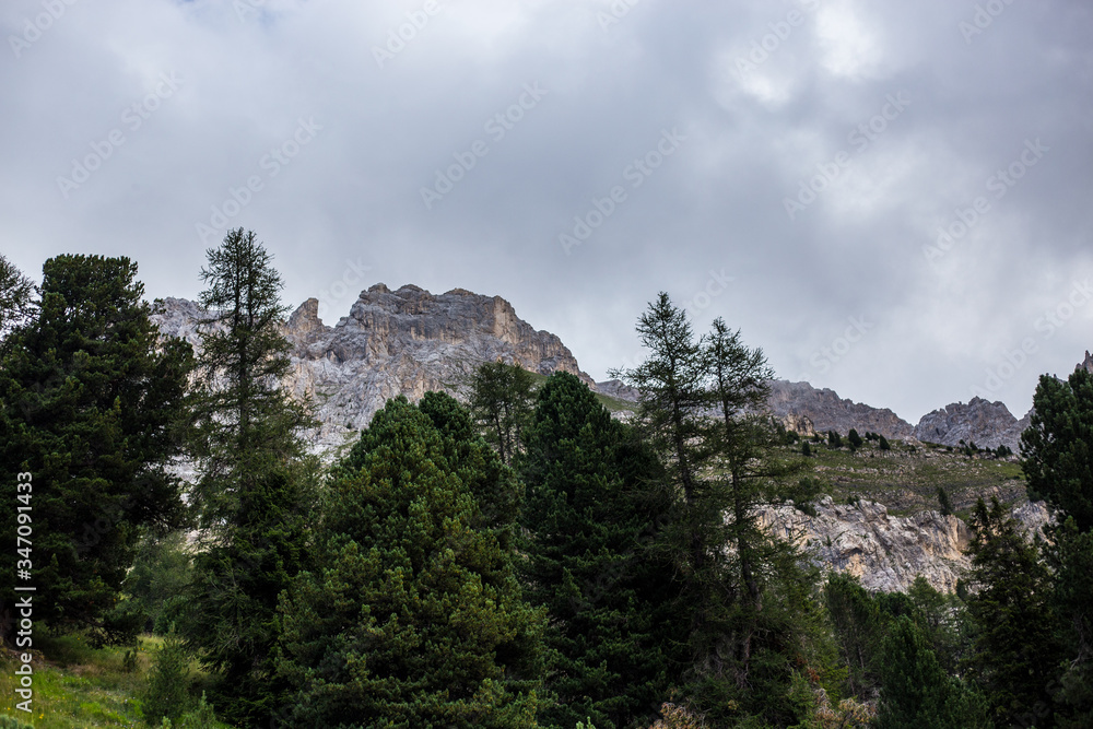 View of Latemar Mountain Range, Italy