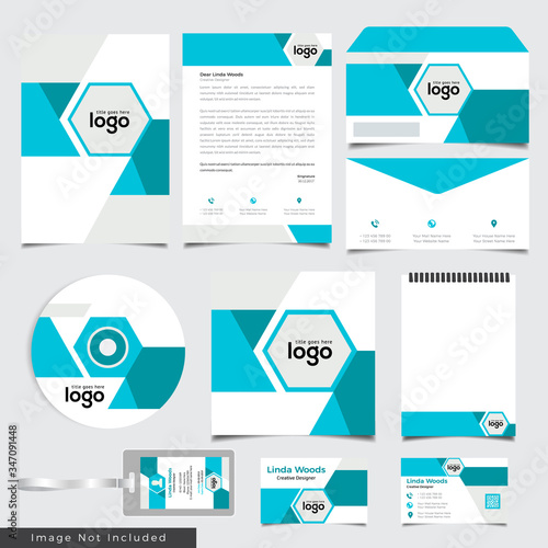 Corporate Mini Brand Identity Design set. Business stationary abstract template.