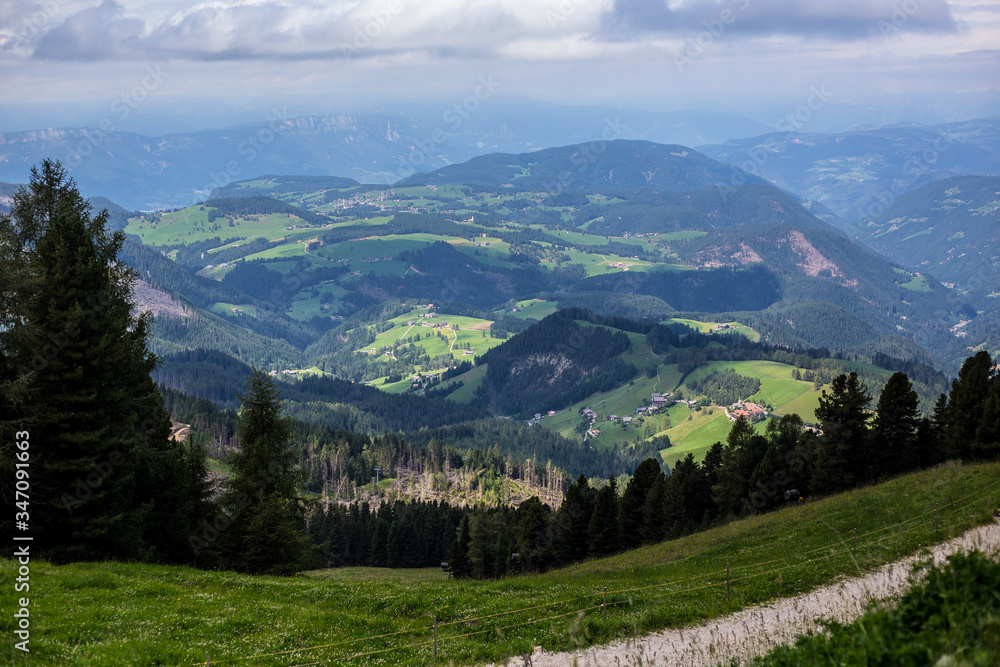 View towards Bolzano from Oberholz Mountain Hut, Obereggen