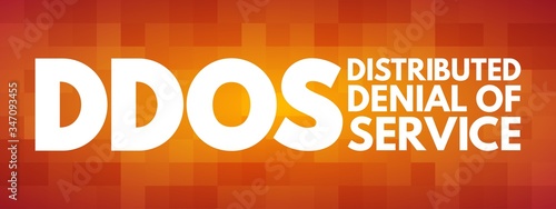 DDoS - Distributed Denial of Service acronym, technology concept background