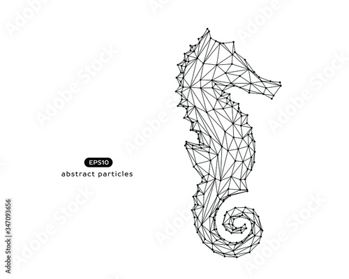 Vector abstract illustration of horsefish. Eps 10. You can easily change color.
