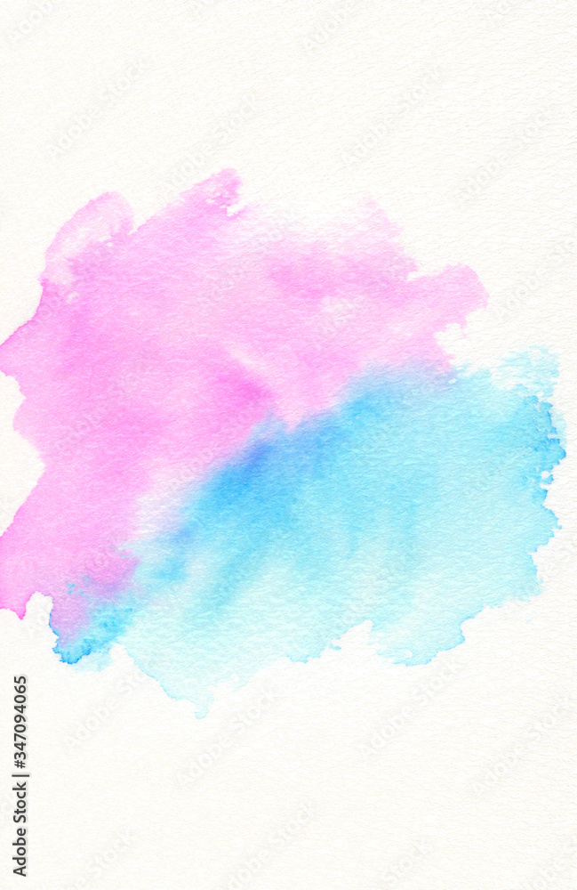 watercolor abstract background, pink blue