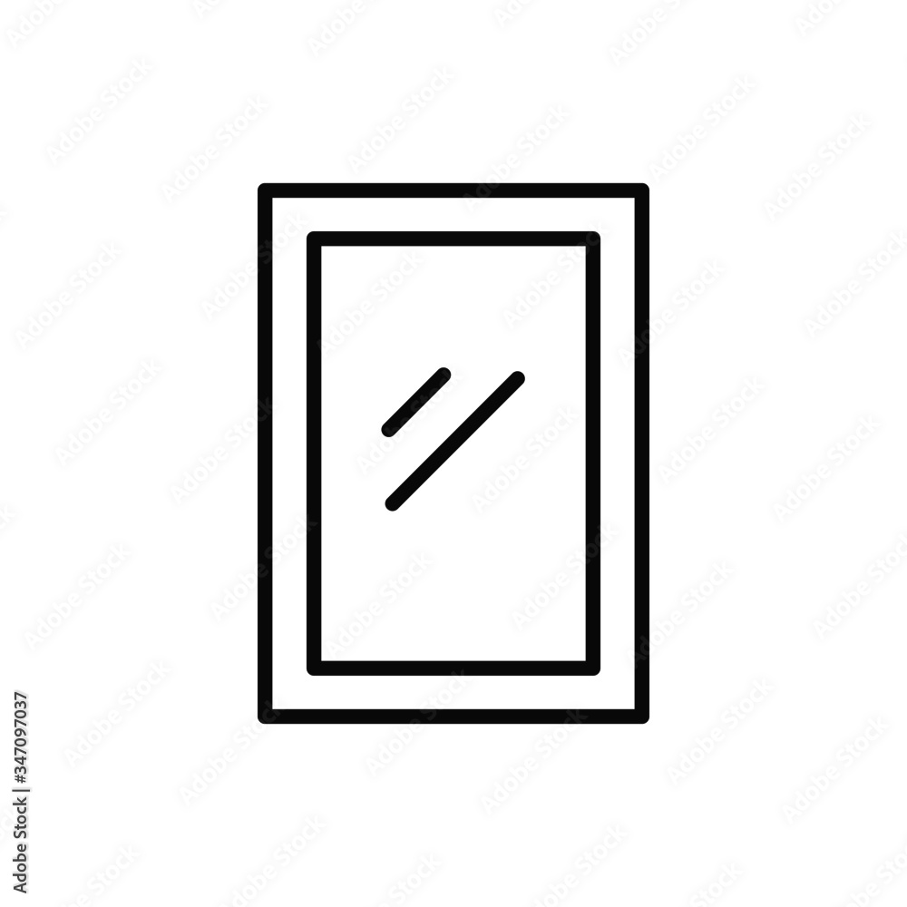 vector illustration of mirror isolated icon vector illustration of mirror isolated icon