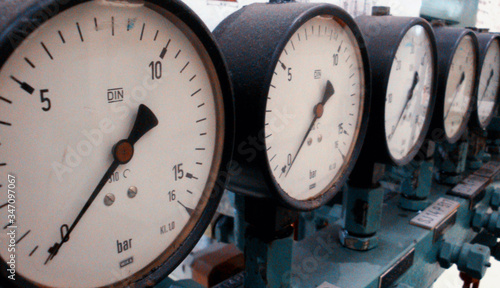 manometers allowng an ovrview in a power plant.