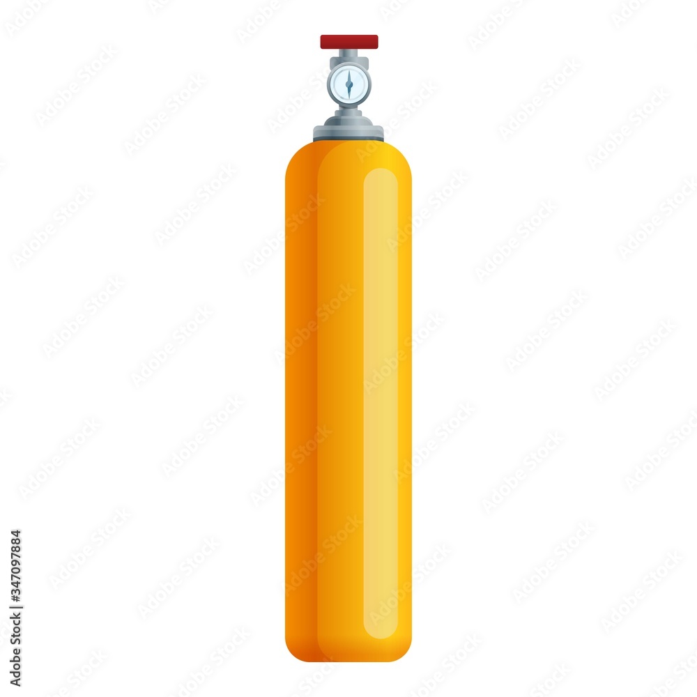 Balloon gas cylinder icon. Cartoon of balloon gas cylinder vector icon for web design isolated on white background Balloon gas cylinder icon. Cartoon of balloon gas cylinder vector icon for web design isolated on white background