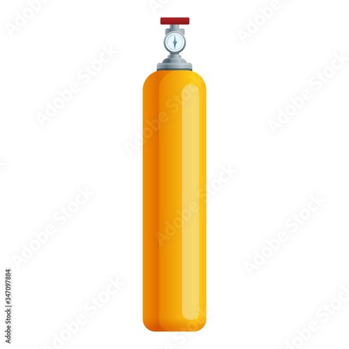 Balloon gas cylinder icon. Cartoon of balloon gas cylinder vector icon for web design isolated on white background