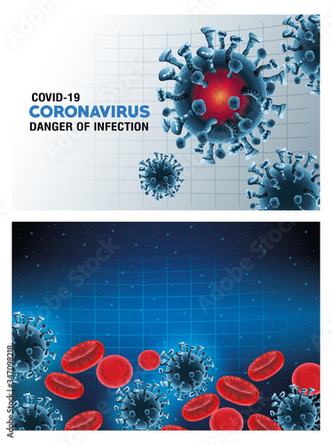 covid19 pandemic particles and blood pattern