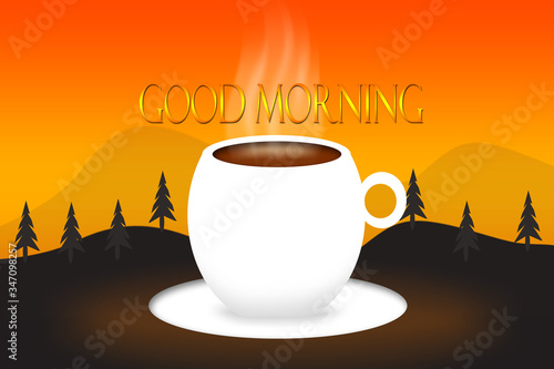 cup of coffee with steam