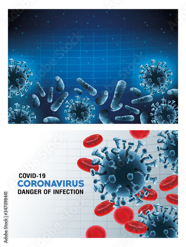 covid19 pandemic particles and blood pattern