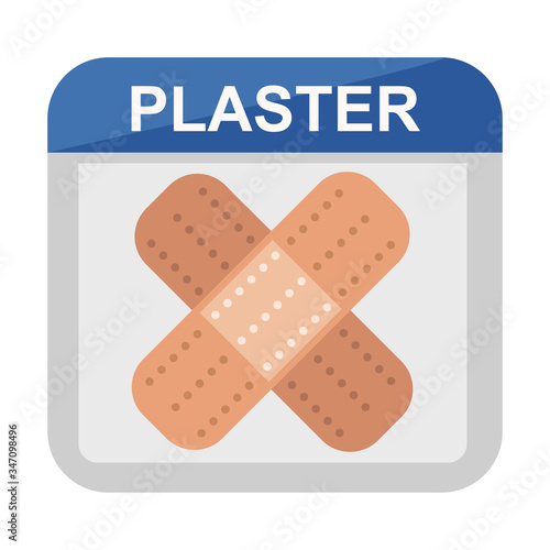 Adhesive bandage, isolated on white background