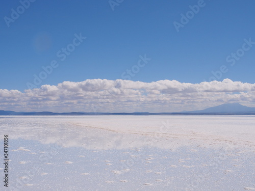 The world's largest salt flat, Uyuni Salt Flat, Salar de Uyuni, Bolivia. Copy space for text © Roman