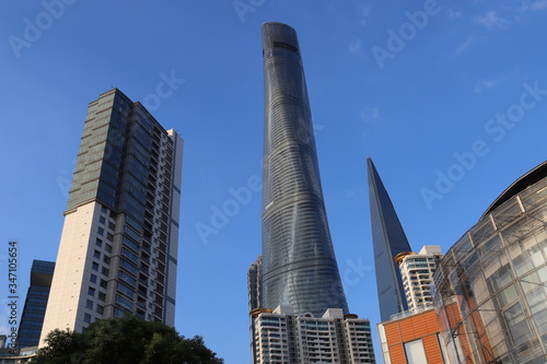 Photography Gratte-ciels du quartier de Pudong à Shanghai, Chine