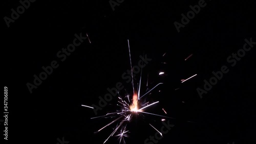 Wallpaper Mural sparkler burning on black
 Torontodigital.ca