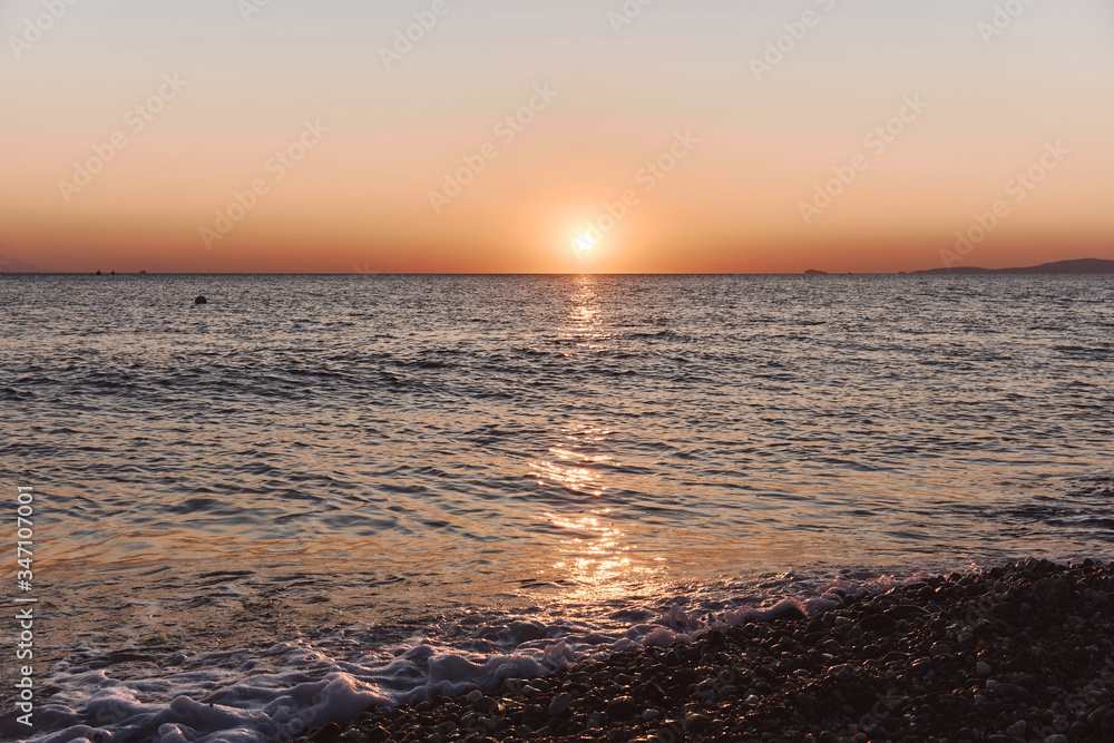 Beautiful sunset over the sea