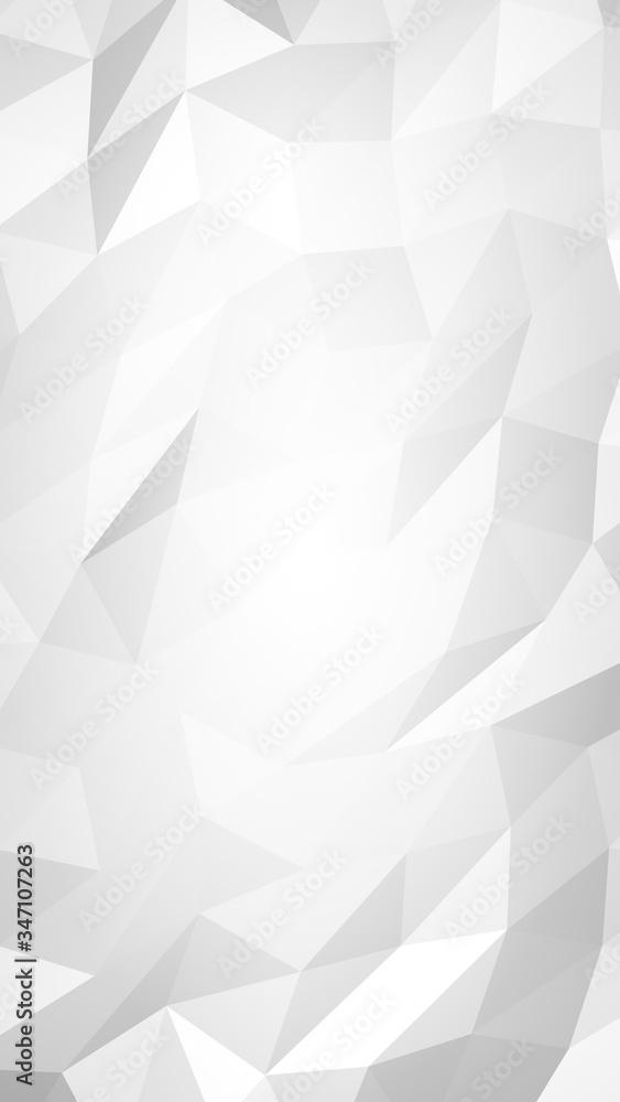 Fototapeta premium White abstract background. Lowpoly backdrop. Crumpled paper. 3D illustration
